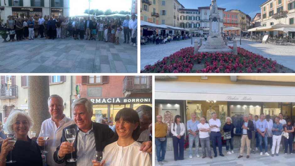 Piazza Ranzoni, il brindisi della rinascita dopo oltre due anni di lavori